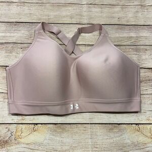 Under Armour Pink Fitted Crossback Sports Bra Women's 1X High Support